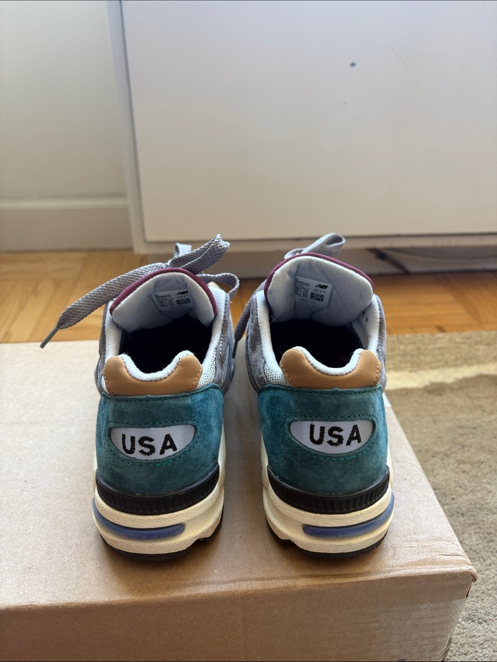 New Balance 990v2 Grey Green Maroon M990CP2